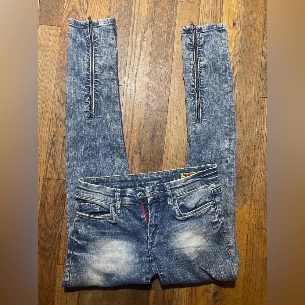 Blank W/Zipper Skinny Jeans Size 25